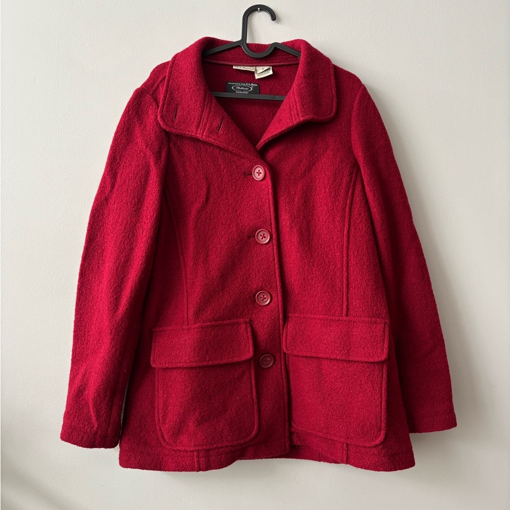 L.L. Bean - Women's medium red wool coat